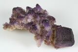 Purple Fluorite Crystal Cluster after Calcite - China #177588-1